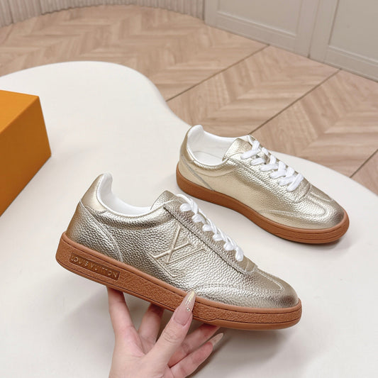 LV 2026 Frontrow Sneaker Light Gold Cowhide 595445