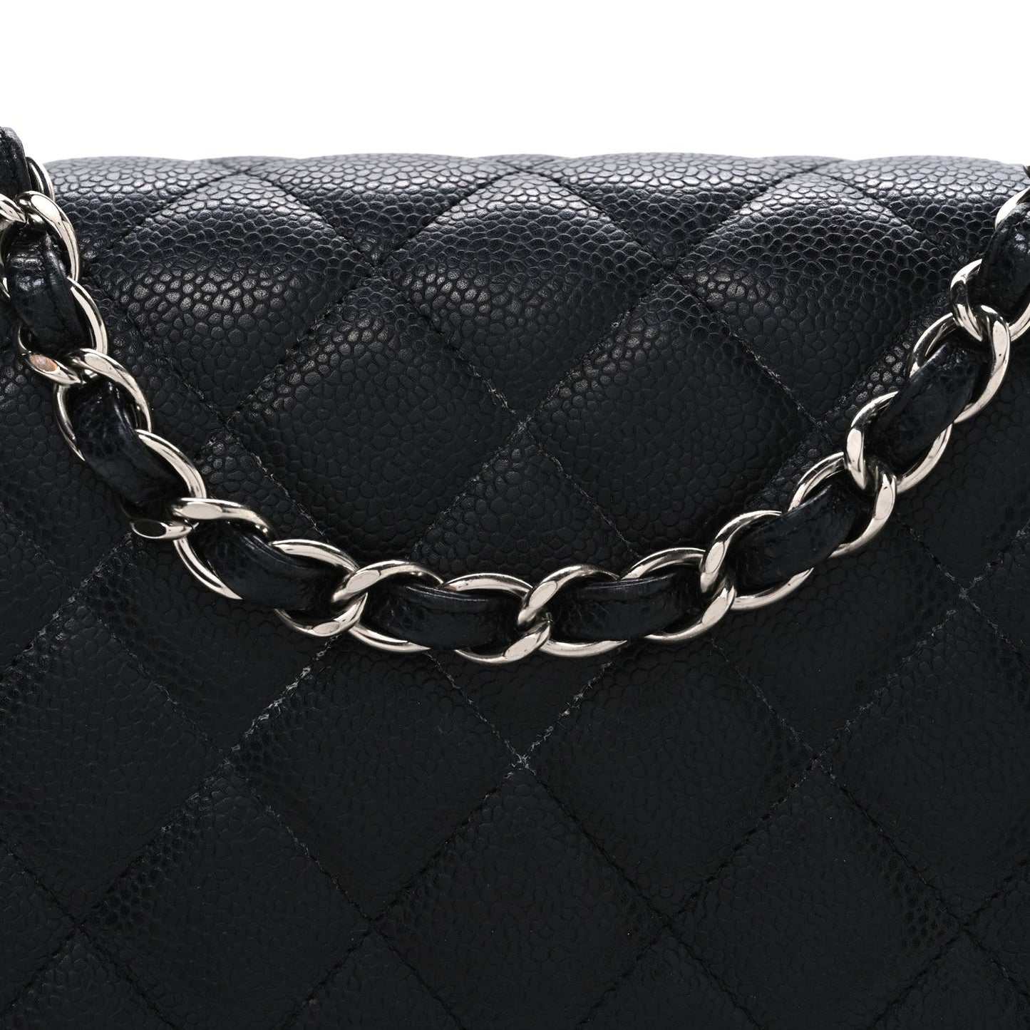 Caviar Quilted Jumbo Single Flap Black