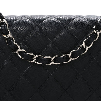 Caviar Quilted Jumbo Single Flap Black