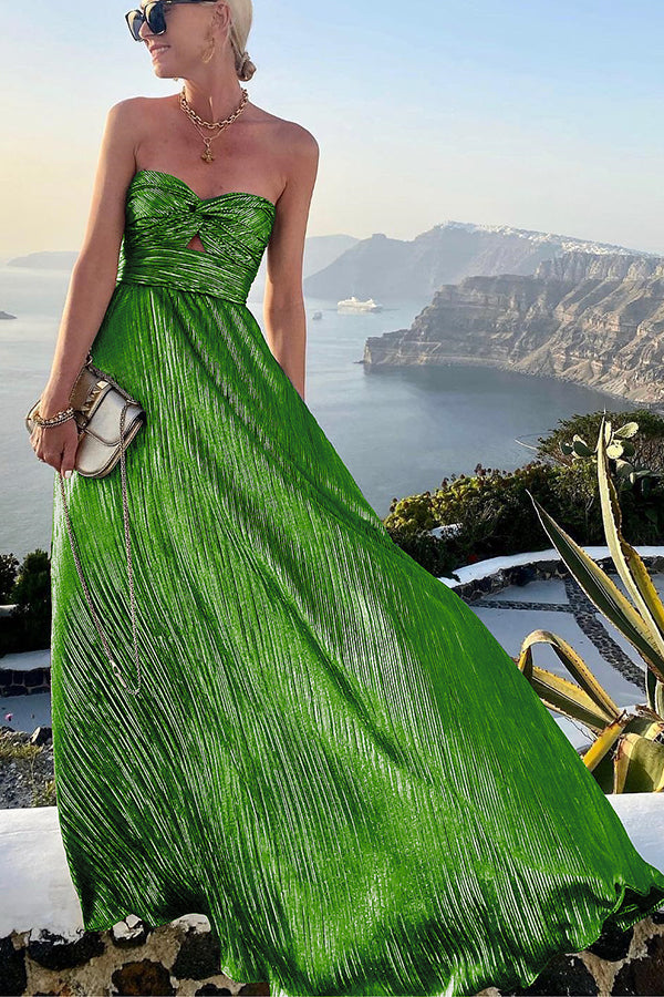 Vestido de fiesta largo con hombros descubiertos Shimmer Please