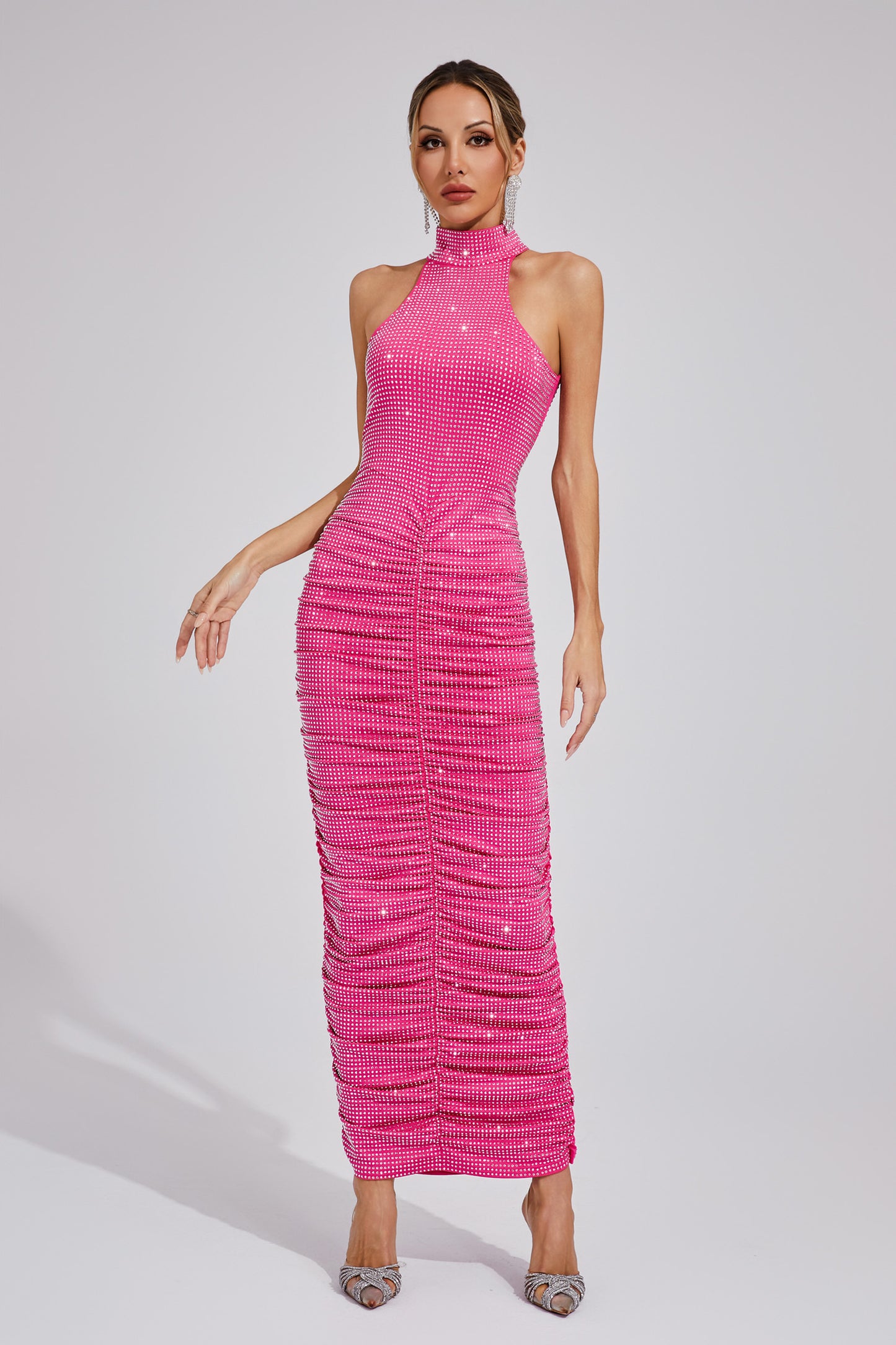 Lizzie Rose Red Diamond Maxi Dress