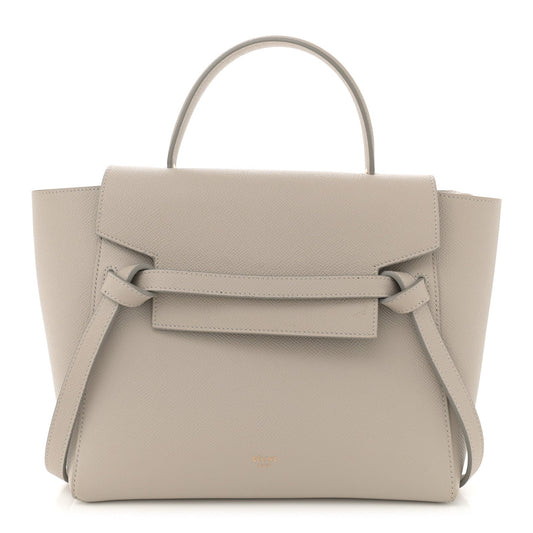 Grained Calfskin Micro Belt Bag Light Taupe
