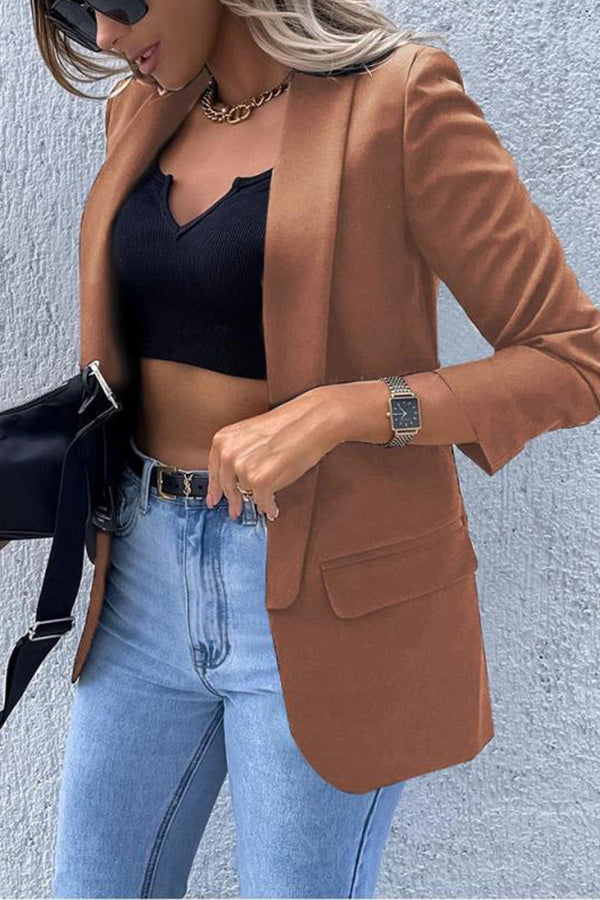 Autumn and winter single-piece long-sleeved spring and autumn blazer