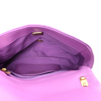 Lambskin Quilted Small CC Funky Town Flap Purple
