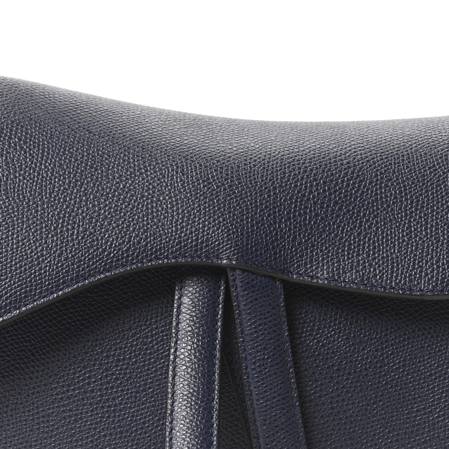 Grained Calfskin Saddle Bag Navy