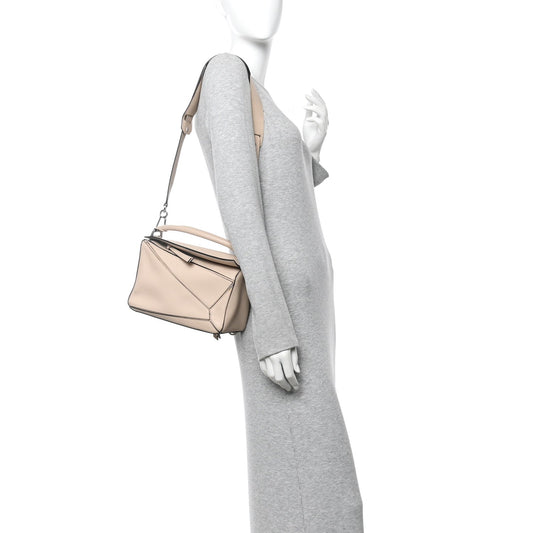 Calfskin Small Puzzle Bag Ash