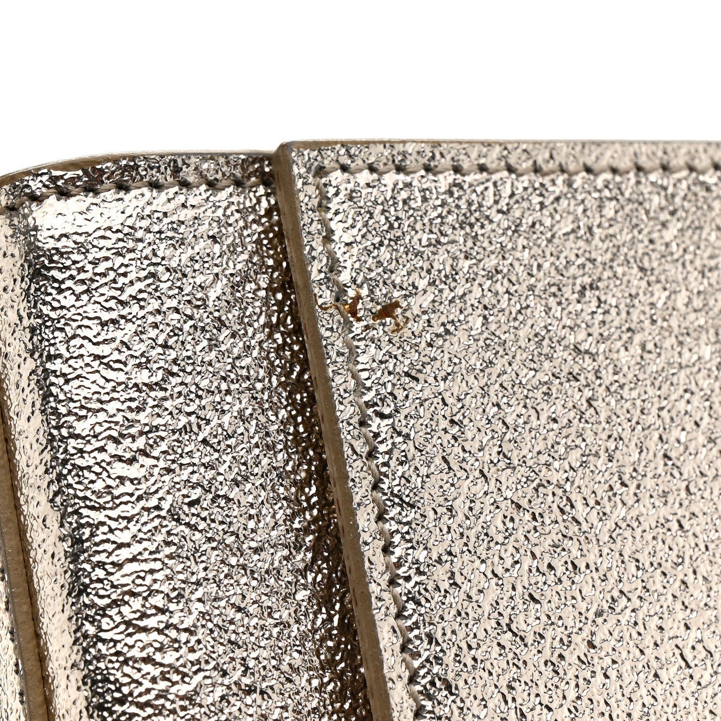 Metallic Textured Calfskin Classic Monogram Cassandre Clutch Pale Gold