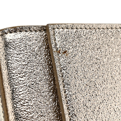 Metallic Textured Calfskin Classic Monogram Cassandre Clutch Pale Gold