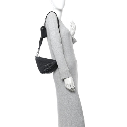 Grace Lux Triangle Shoulder Bag Black
