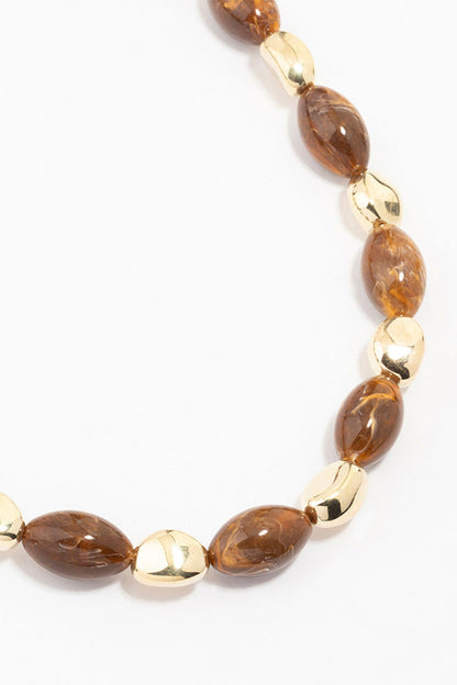 Geometric Bead Accent Necklace