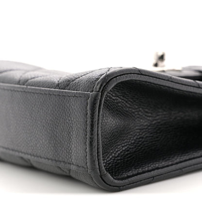Caviar Quilted Classic Phone Holder Black
