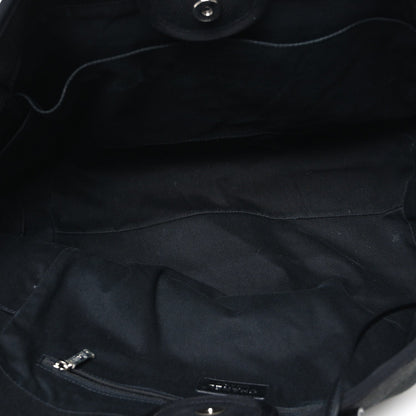 Canvas Pearl Medium Deauville Tote Black