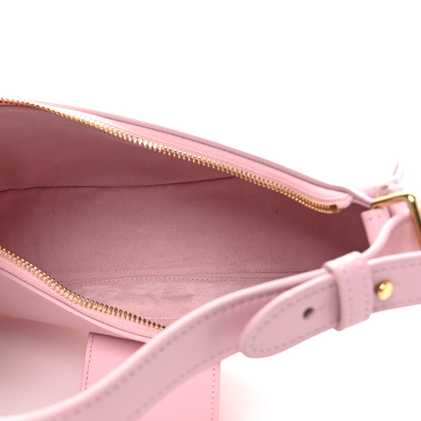 Smooth Calfskin Medium Strap Ava Triomphe Shoulder Pastel Pink