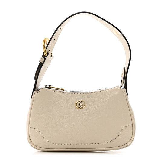 Goatskin Mini Aphrodite Shoulder Bag Mystic White