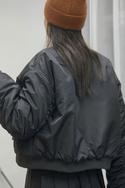 Chaqueta de piloto informal de algodón suelta 