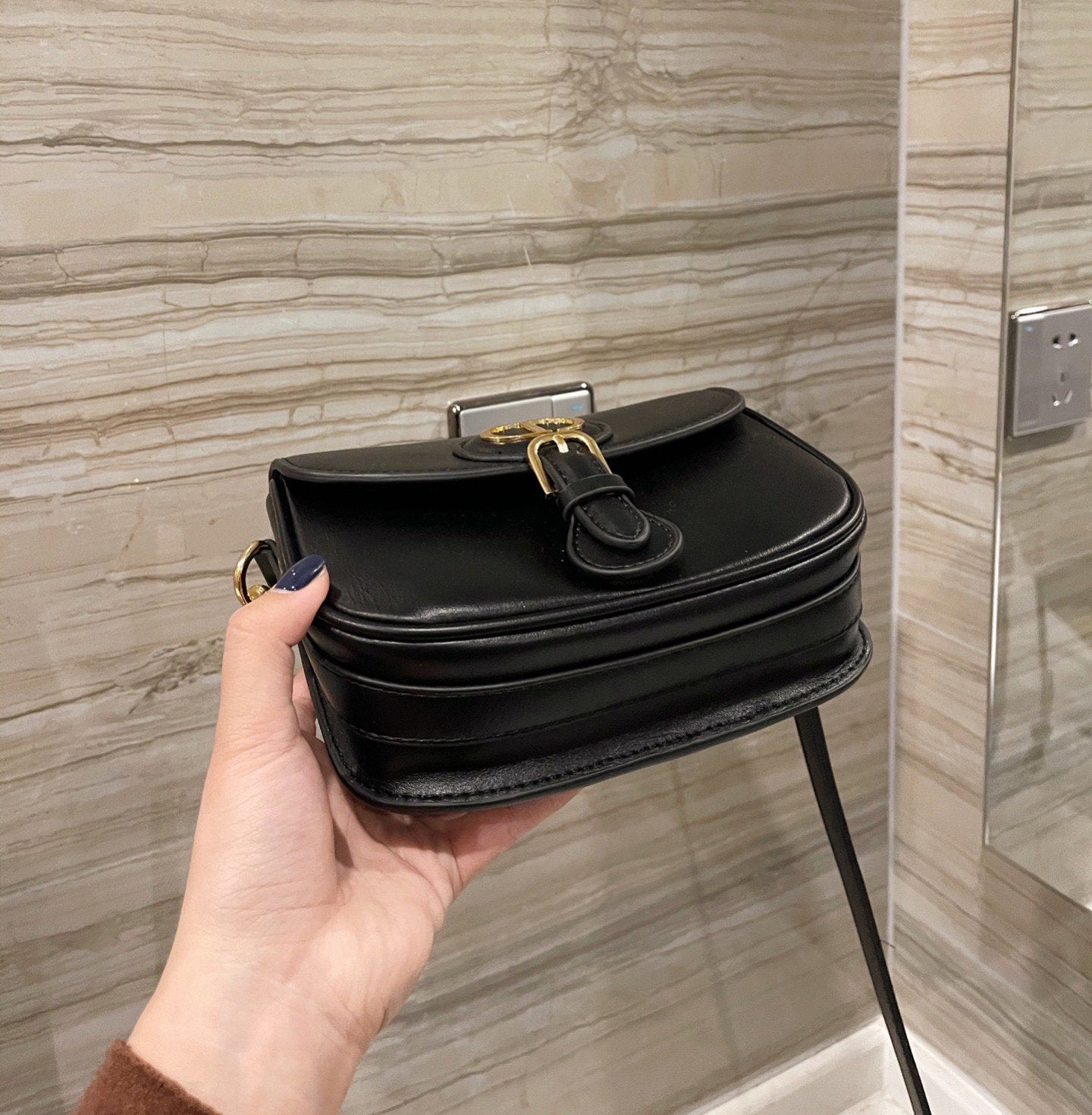 Dior Medium Dior Bobby Bag Black Box Calfskin Women