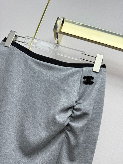 Chanel 2026 T-shirt with Skirt Set Gray Cotton 354770
