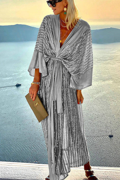 Vestido largo estilo kimono de fiesta estilo corte retro de ensueño