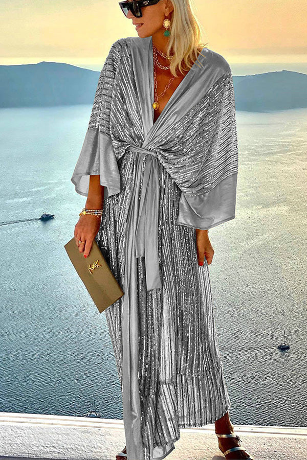 Vestido largo estilo kimono de fiesta estilo corte retro de ensueño