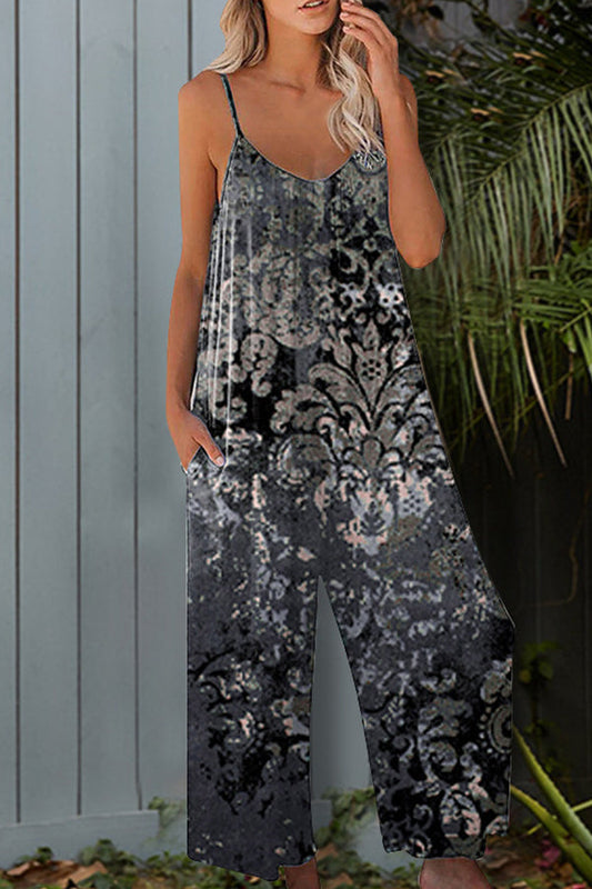 Mono camisola con efecto tie-dye y pantalones anchos