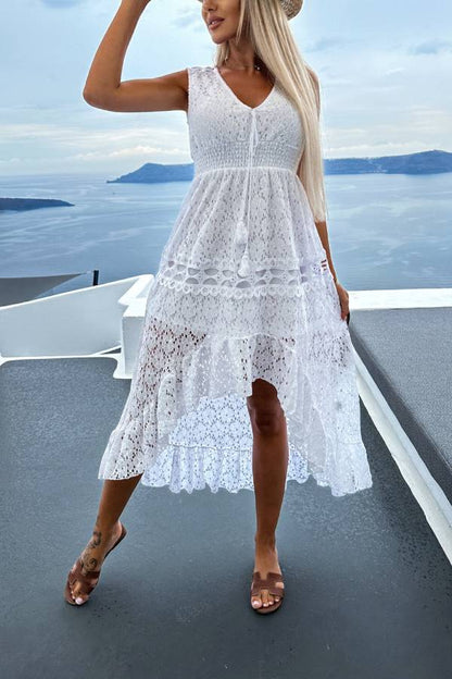 Sexy lace fishtail dress