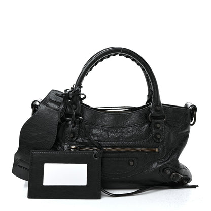 Agneau Arena Classic Hardware Le City First Bag Black