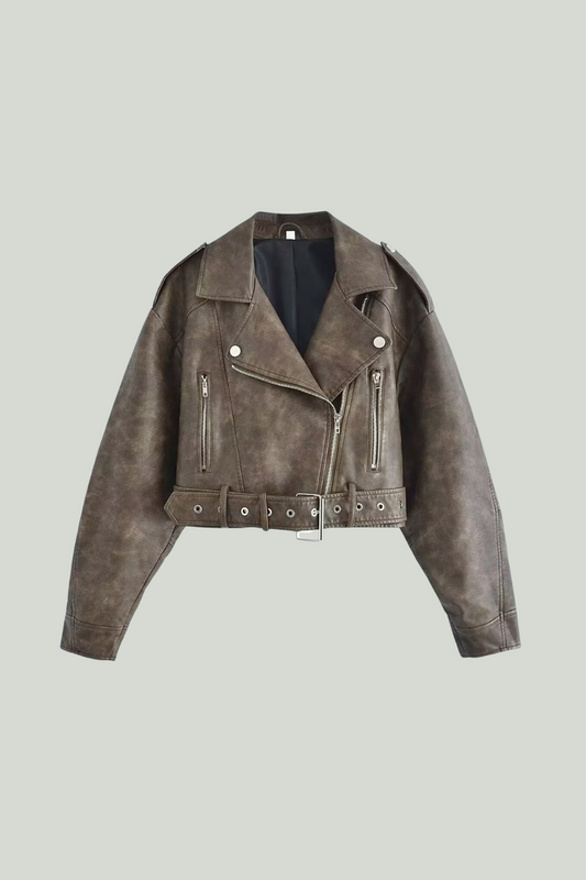 Chaqueta corta con cuello de solapa Clara 
