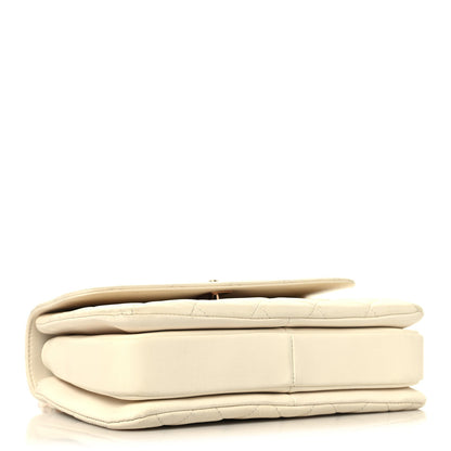 Lambskin Quilted Small Trendy CC Dual Handle Flap Bag White