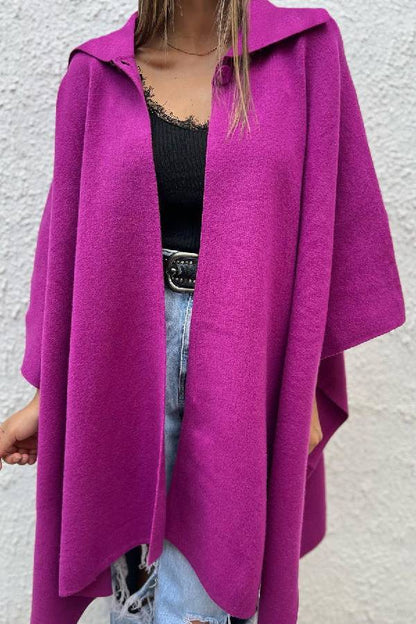 Chaqueta cortavientos holgada informal de color liso con un solo botón
