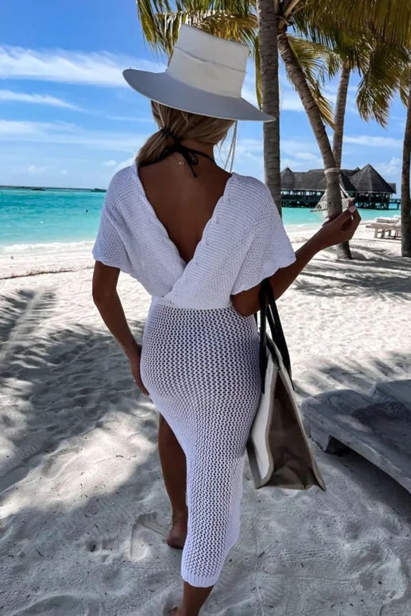 Vestido de punto para cubrirse navegando por el mar