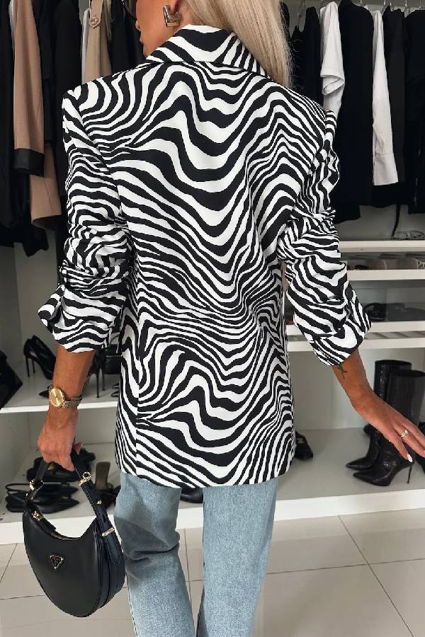 Blazer de rayas de cebra