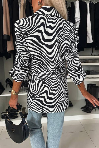Blazer de rayas de cebra