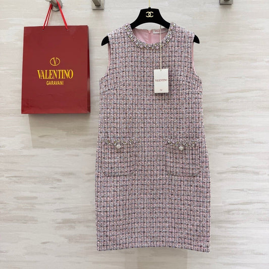 Valen 26s Dress Pink Tweed 344746