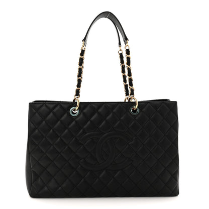 Caviar Quilted XL Grand Shopping Tote GST Black