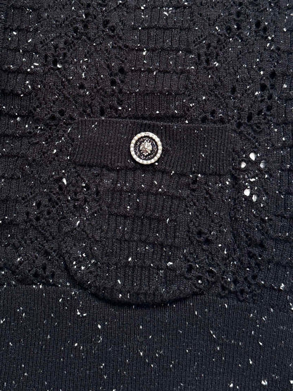 CC 25 Cardigan Black Wool
