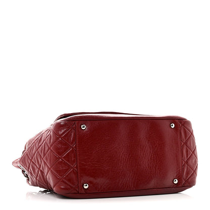 Lambskin Medium Rock and Chain Flap Red