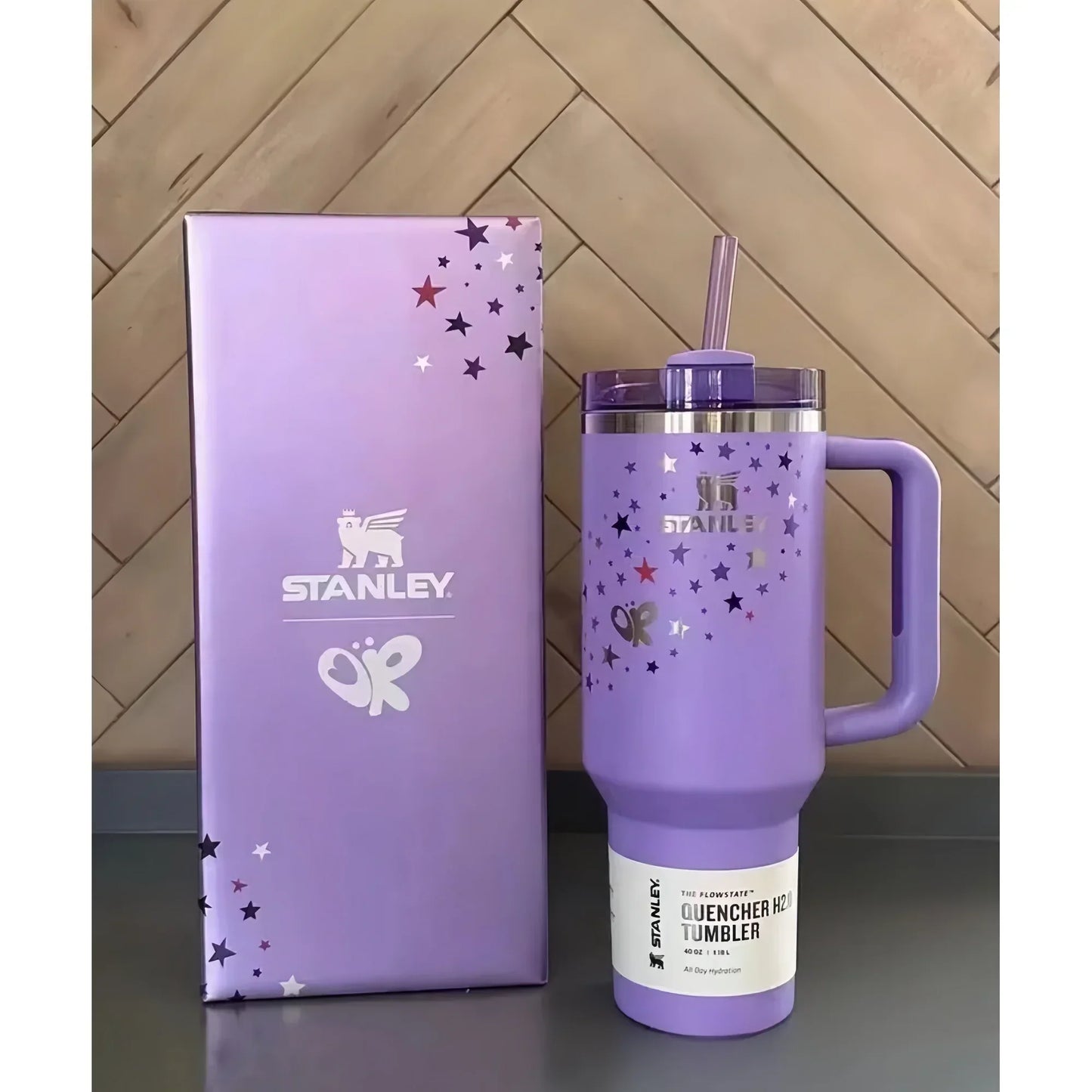 Stanley 40 oz Stainless Steel H2.0 Flowstate Quencher Tumbler-Cosmo Pink Valentine's Day