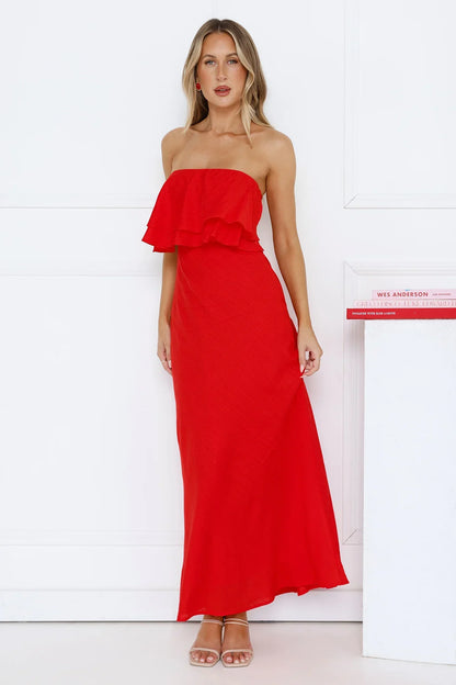 Midnight In Paris Strapless Maxi Dress