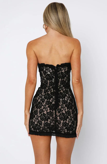 Mistress Strapless Mini Dress Black