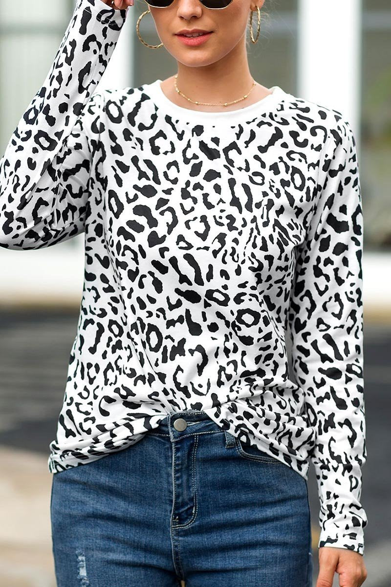 Tops de leopardo de otoño