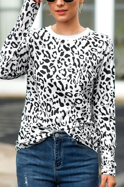 Tops de leopardo de otoño