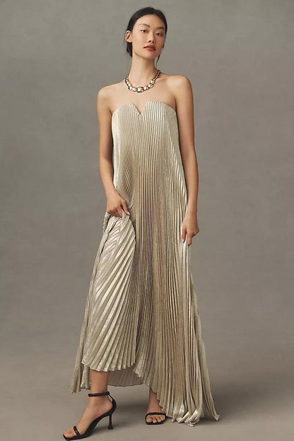 Black Tie Strapless Gown