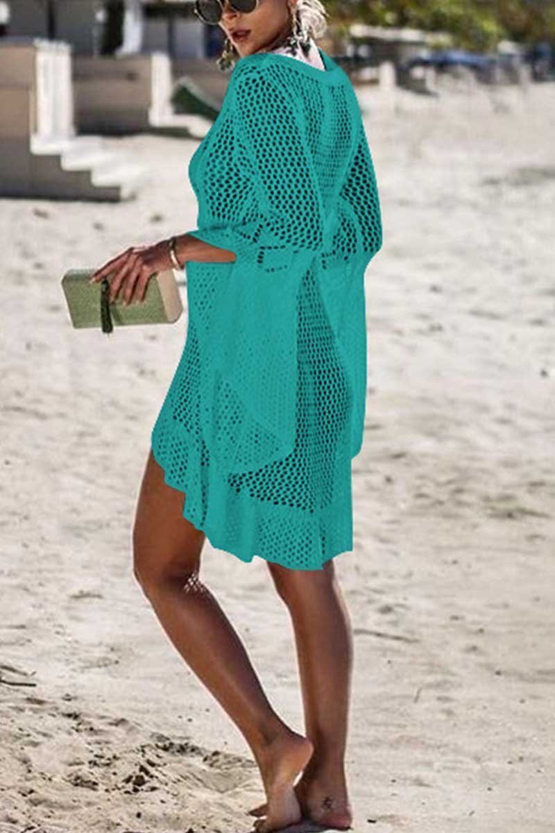 Pareo playero de punto hueco (4 colores)
