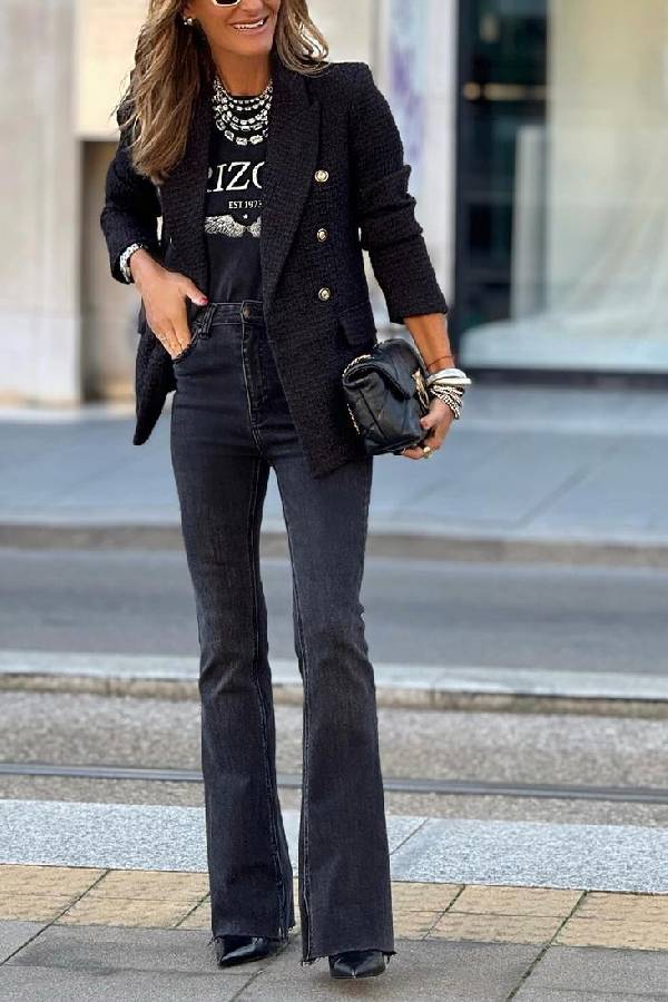 Chaqueta extragrande con puntadas en contraste