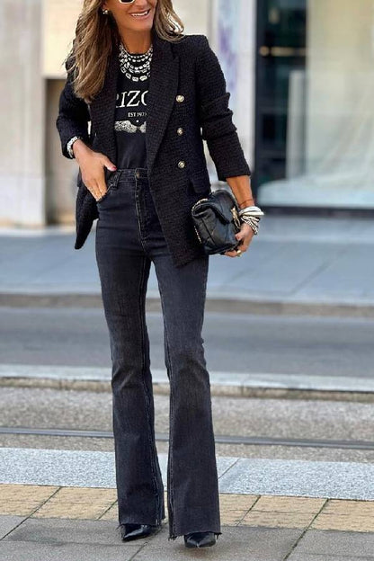 Chaqueta extragrande con puntadas en contraste
