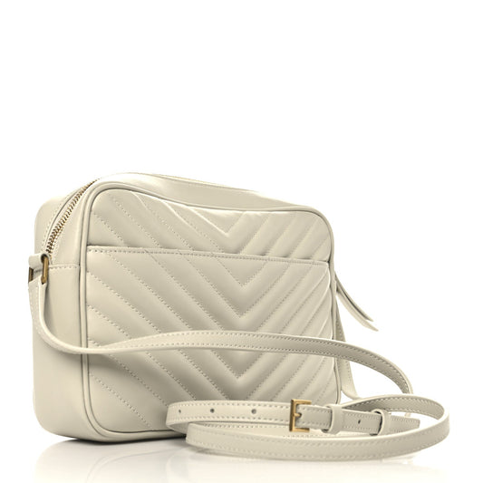Calfskin Matelasse Monogram Lou Camera Bag Crema Soft