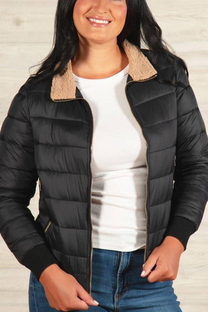 Chaqueta aislante de rayas retro Chasing Rainbows