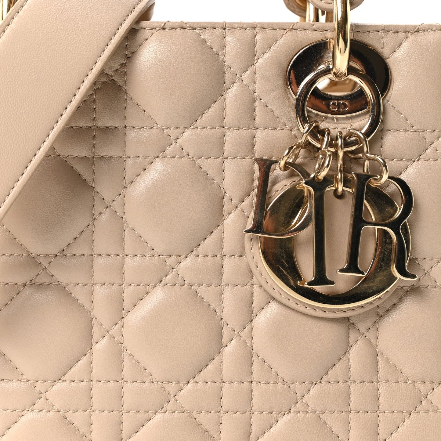 Lambskin Cannage Small My ABCDior Lady Dior Beige