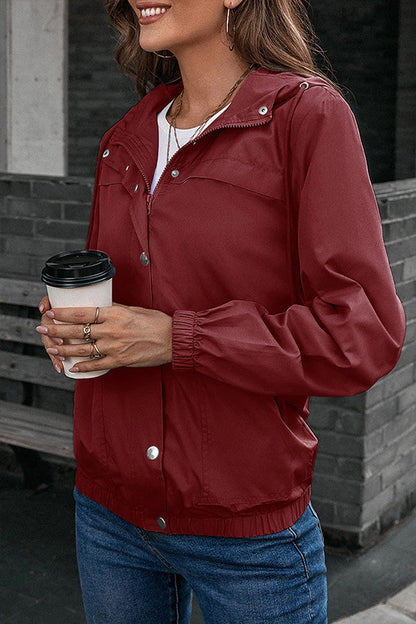 Ropa deportiva informal con capucha y cuello sólido
