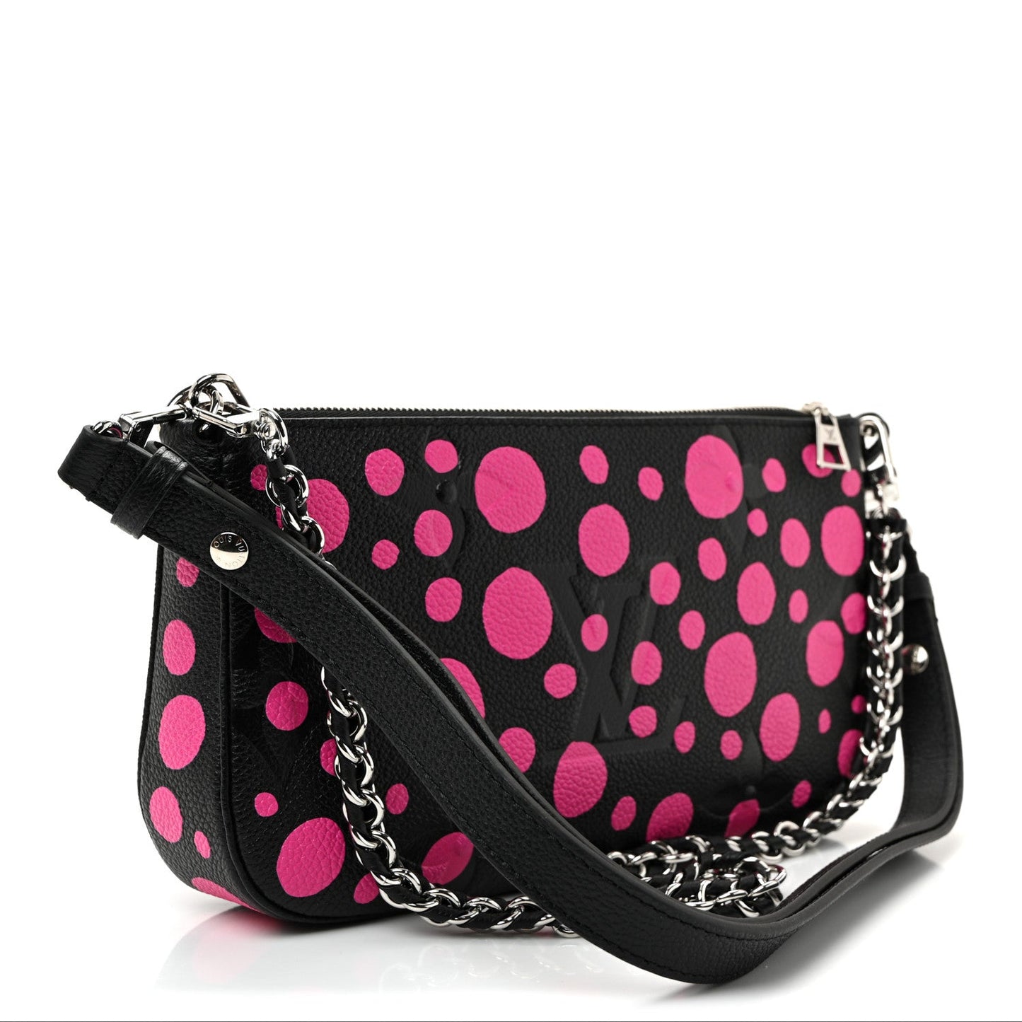LV X YK Empreinte Multi Pochette Accessories Black Fuchsia